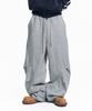 EASY NO EASY Structured Curved Sweatpants - Gray