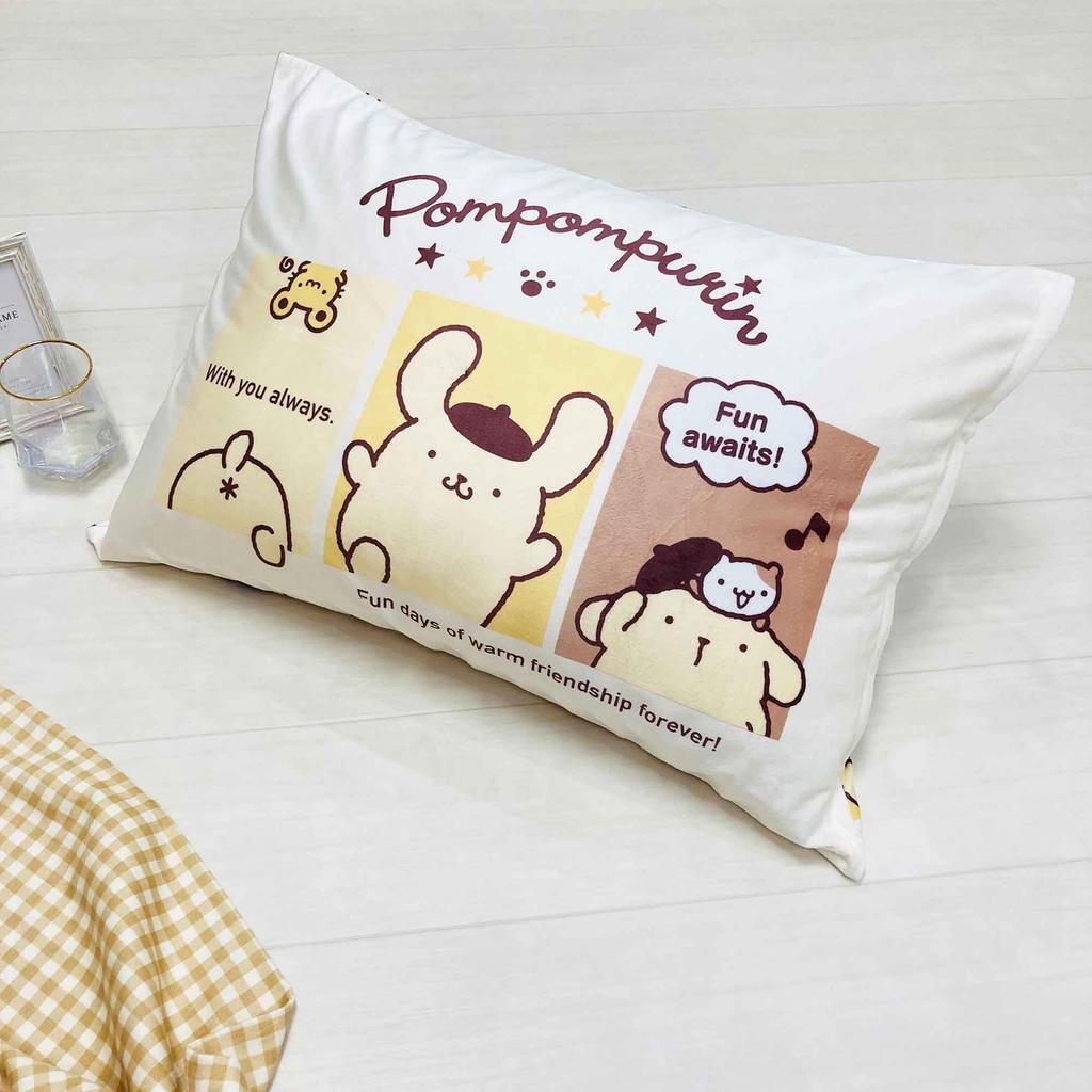 MORIPiLO Sanrio Pompompurin Pillowcase and Melting to the Suitable for Both Children and Cute Plush Toy Sanrio Morishita Pillow (Smooth Touch)