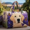 3D Dog Quilted Padded Travel Bag Fashion Print Yoga Tote Women