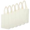 Bolsa Tote de Tecido Lona Nanairo-kan Conjunto de 6 Peças Lisa de Ombro Lona de Algodão Manual Bordado Pintura DIY B4 com Fundo