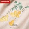 Shanghaigushi 100% Wool Scarf Gift Box, Autumn And Winter Warmth, Embroidered Neckwear for Men And Women, Birthday Gift for Mom, Five Blessings Arrive