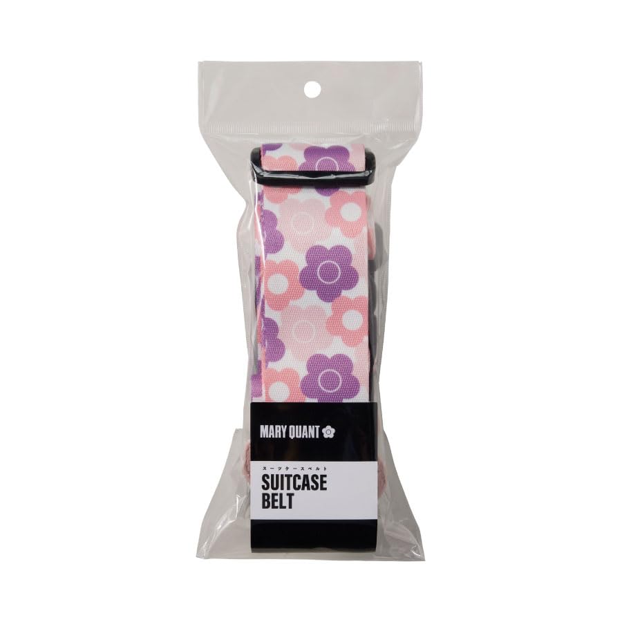 MARY QUANT Suitcase Belt Trunk Travel Travel Mary Quant Belt, One-Touch, Accessories, Goods, (Pink)