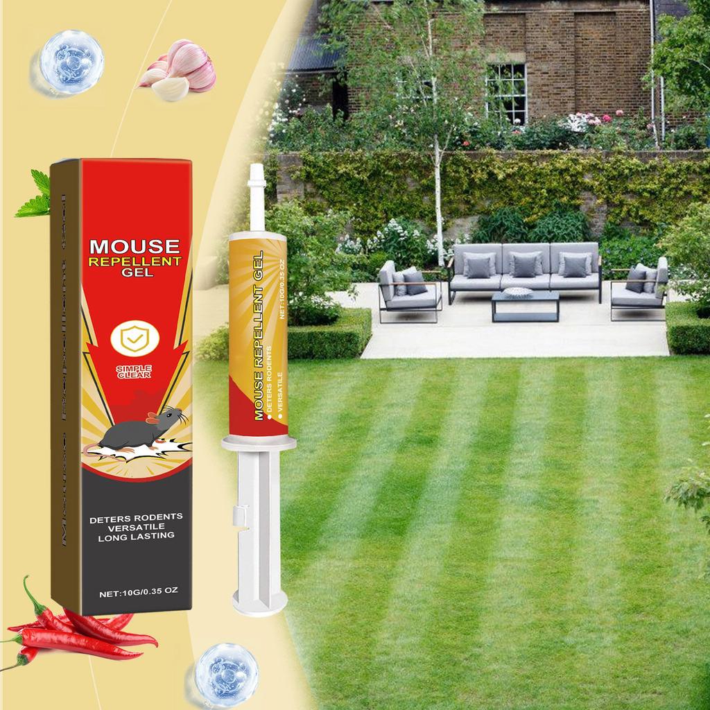 Żel Odstraszający Szczury i Owady Do Domu, Na Zewnątrz, Wewnątrz, Na Dziedziniec, Łatwy w Użyciu, Ostry Zapach, Ma Działanie Odstraszające Szczury i Uspokajające. Żel do Silnika Samochodowego, 1 pudełko