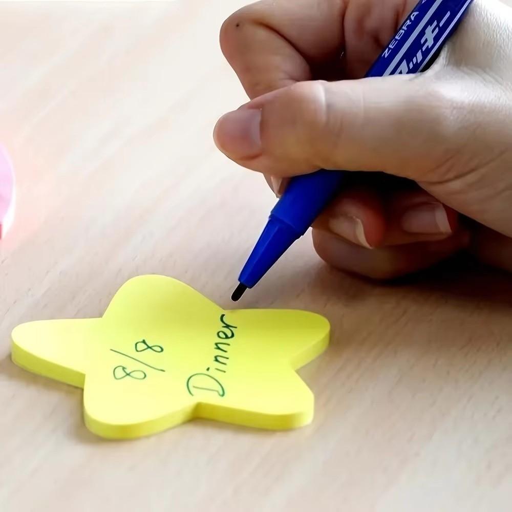 6pcs/set New Star-Shaped Sticky Notes Vibrant Colorful Mixed Color Notepads Notebook Creative School Supplies Study Office
