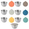 Salad Dressing Container 1.6oz Leakproof Airtight Dip Container with Lids Reusable Stainless Steel Condiment Cups for Lunch Boxes Picnics And Travel