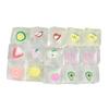 15Pcs Fruit Ice Cube Squeeze Toy Stress Relief Clear Cube Sensory Toy Soft Stretchy Transparent Cube Hand Relaxation Toy Party
