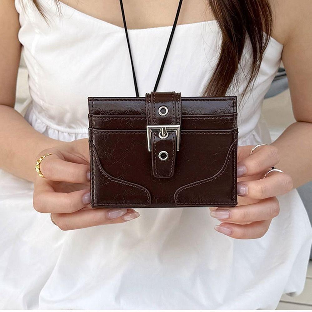 Korean Style Card Bag Purse PU Leather Card Holder Women Short Wallet Card Storage Bag