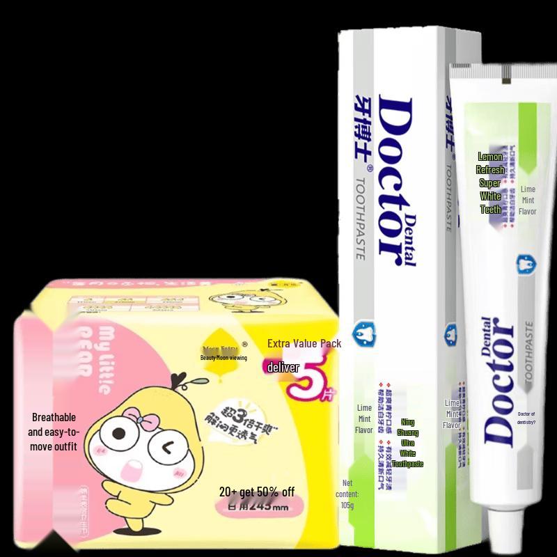 

Dr. Ya Lemon Fresh Toothpaste & JT Sanitary Napkins Bundle