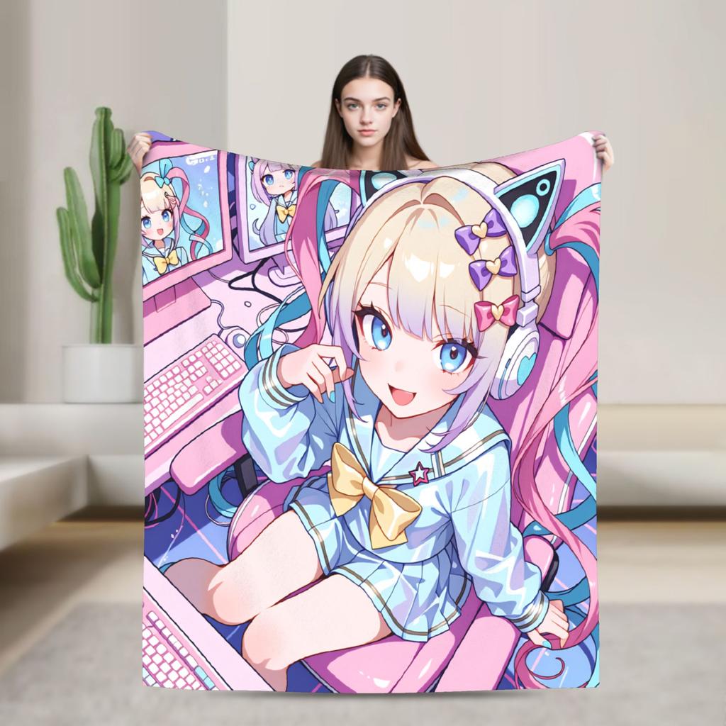 Needy Streamer Overload Kangel Plush Blanket Kids Adult Flannel Throw Blanket For Couch Chair Quality Bedspread Gift