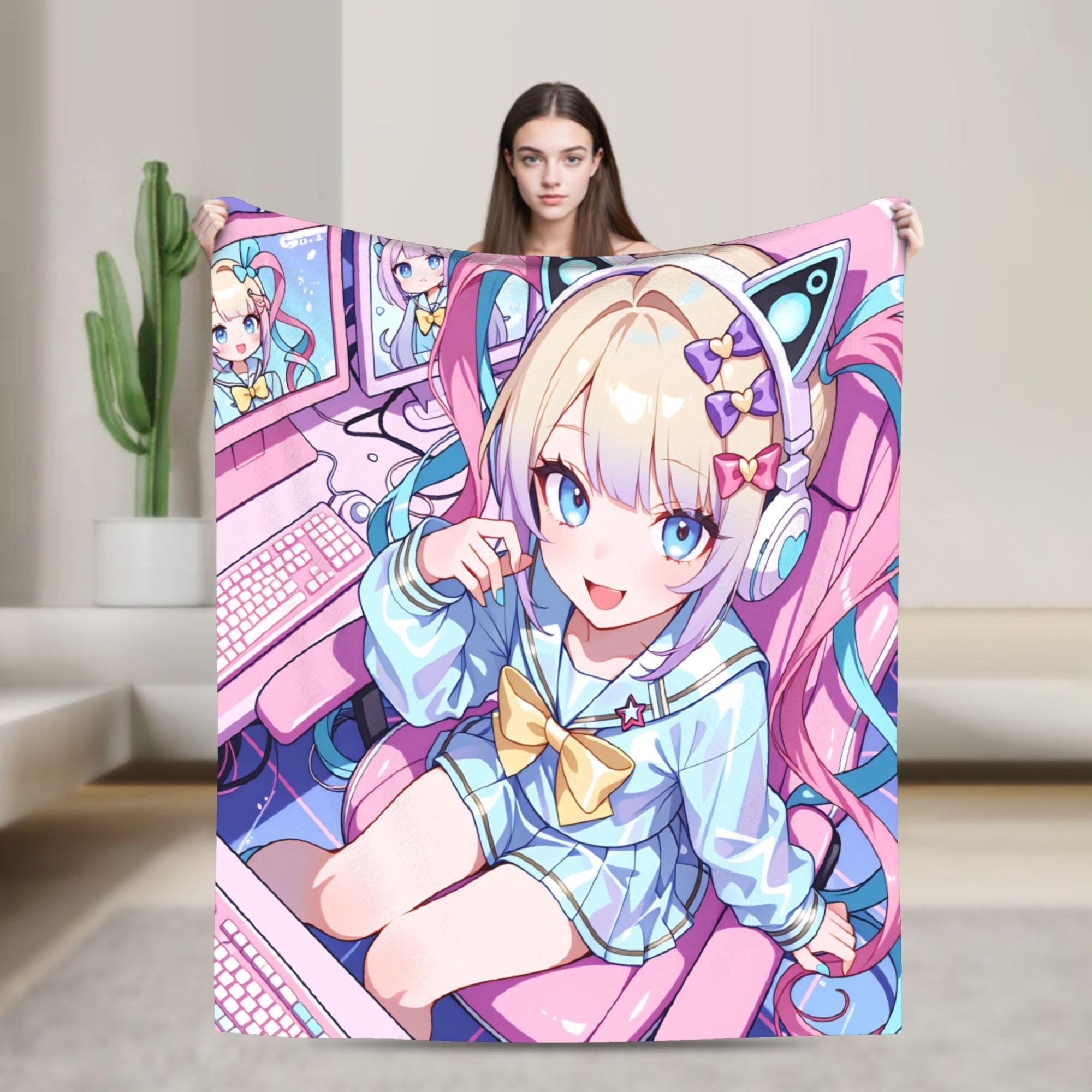 

Needy Streamer Overload Kangel Plush Blanket Children Flannel Throw Blanket For Couch Warm Custom Quality Bedspread Gift Idea 130x150cm
