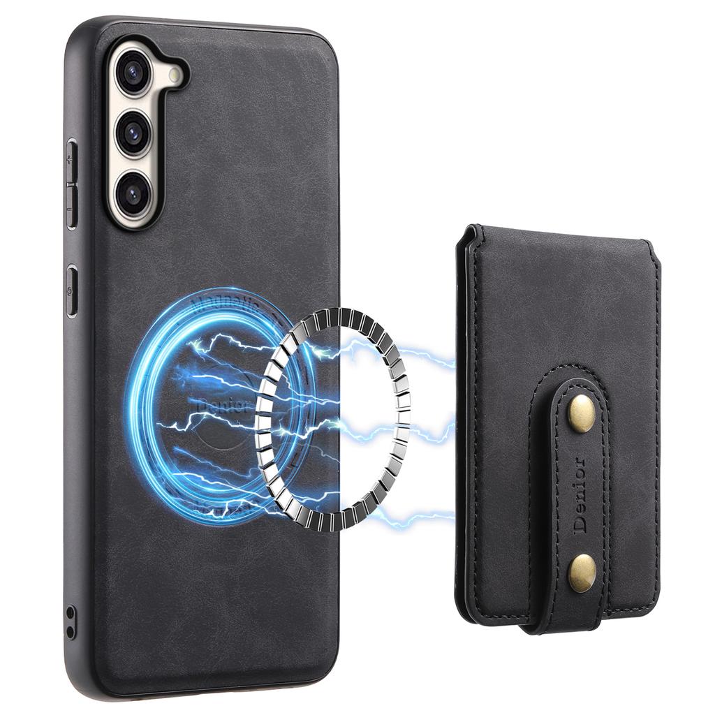 DENIOR D14 For Samsung Galaxy S23+ Kickstand Case Card Holder Phone Cover Magnetic Case