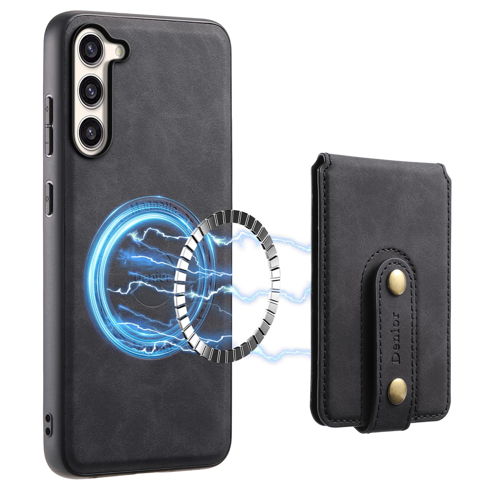 

DENIOR D14 For Samsung Galaxy S23+ Kickstand Case Card Holder Phone Cover Compatible with MagSafe Black