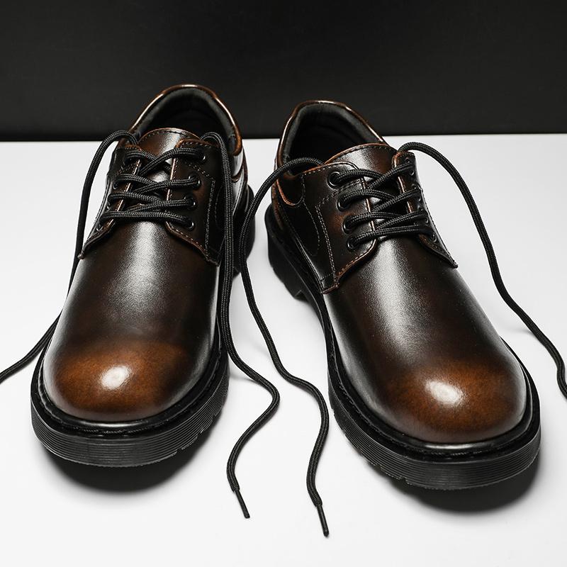 Brand New British Style Luxury Outdoor Brand Thick Bottom Oxford Shoes Men Lace Up Safety Shoes Beef Tendon Outsole Work Shoes