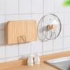 Stainless Steel Suction Cup Cutting Board Holder Rustproof Space Saving Pot Lid Storage Rack Moisture-proof