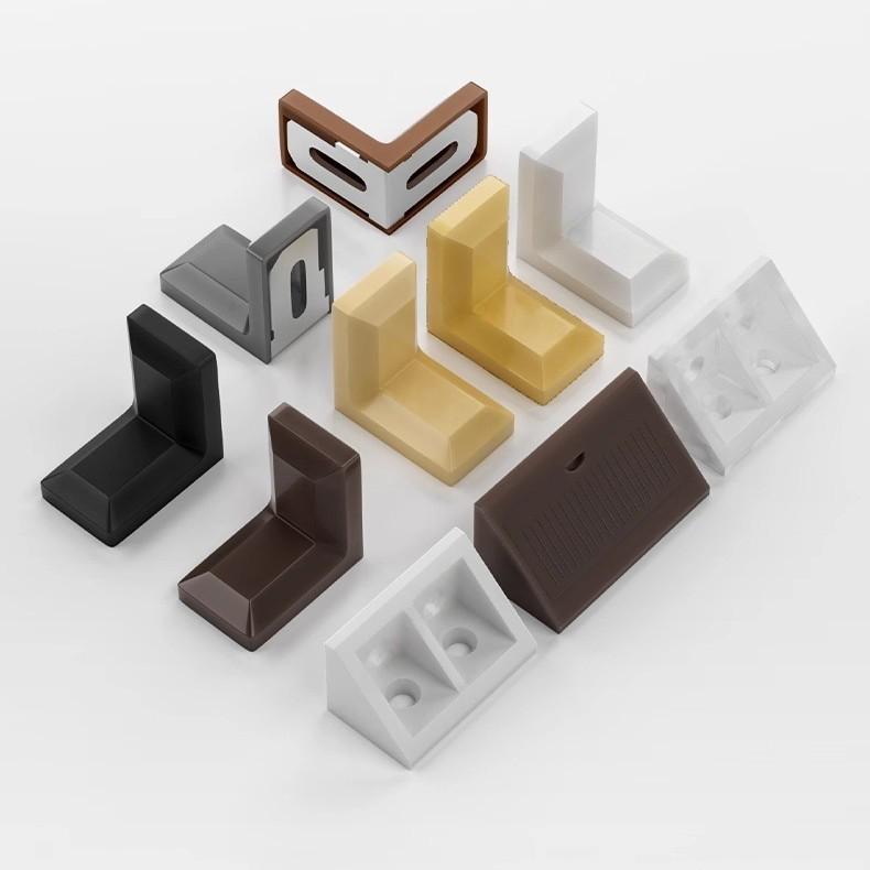 Thickened Nylon 90° Right Angle Bracket for Furniture, Wardrobe, Kitchen Cabinet, and Shelf Support