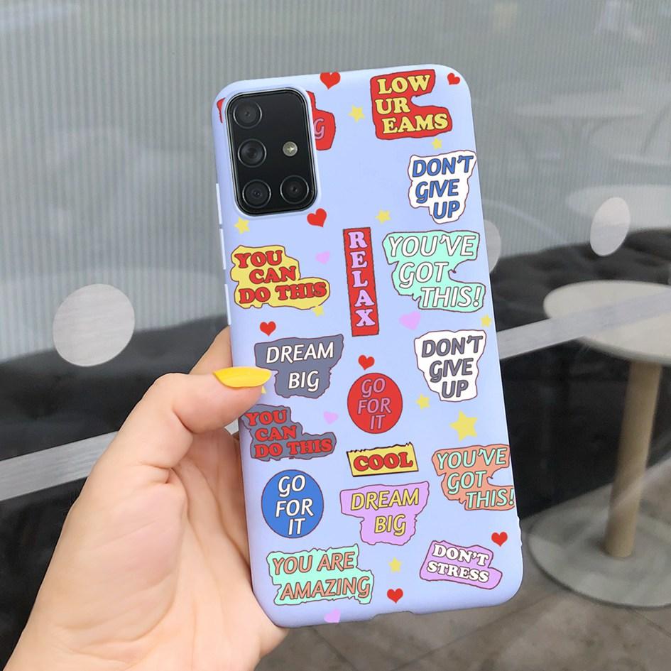 A51 A71 Case For Samsung Galaxy A51 4G Soft Touch Silicon Cover Shockproof Bumper Back Protector Bag for Samsung A 51 A 71 Coque