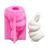 Hare Statue Silicone Candle Molds Heat Resistant Silicone Mould for Making Candle Soap Epoxy Resin Festival Decoration