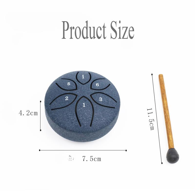 Mini Void Drum 3-дюймовый 6-тоновый стальной язычковый барабан Void Drum Forget Worries — фото 5