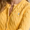 Polo Ralph Lauren SS24 Solid Color Logo Embroidered Single-Breasted Long Sleeve Slim Fit Knit Top Women tops Yellow WMPOSWENDW20264-700