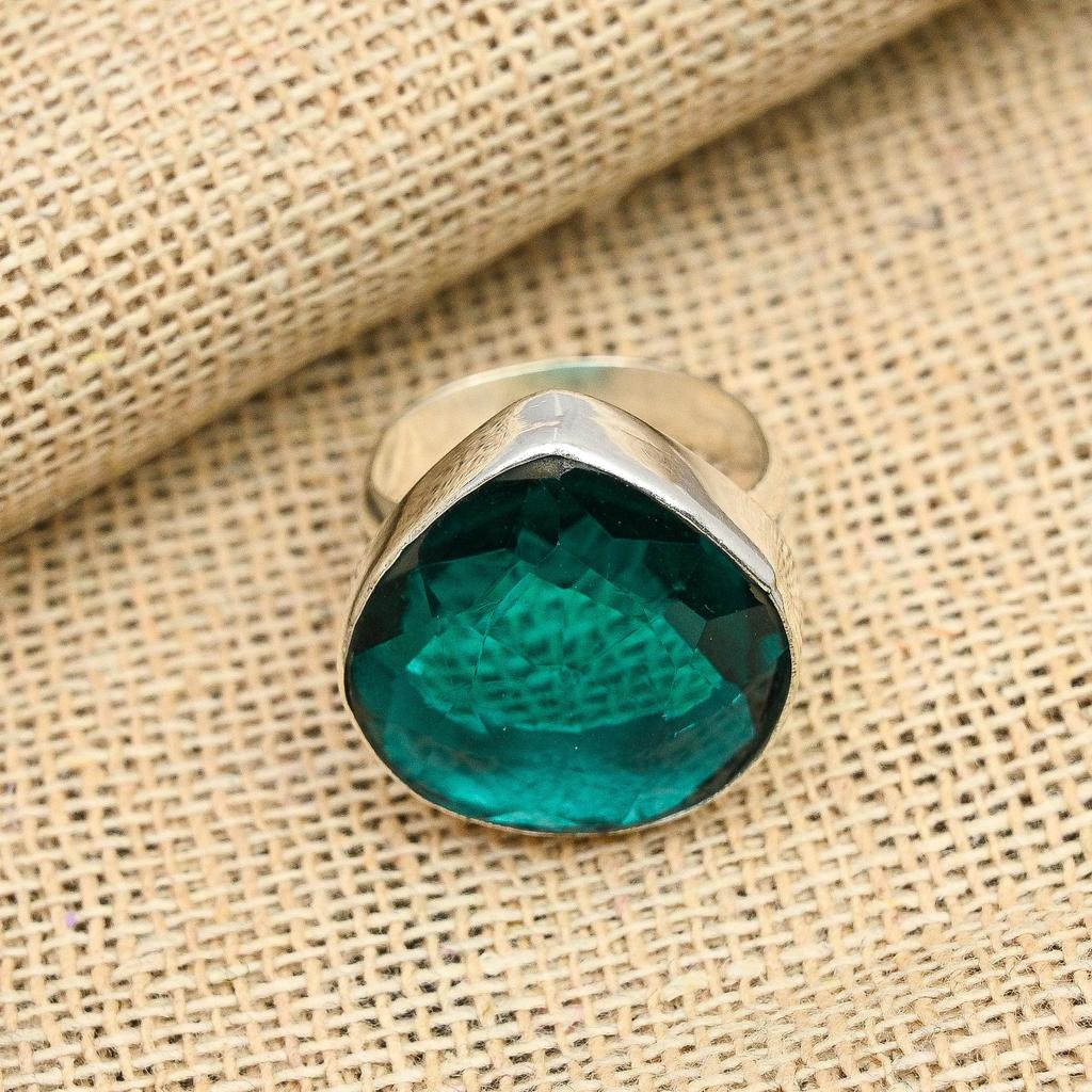 Indicolite Gemstone Handmade Jewelry 925 Solid Sterling Silver Jewelry Ring For Women