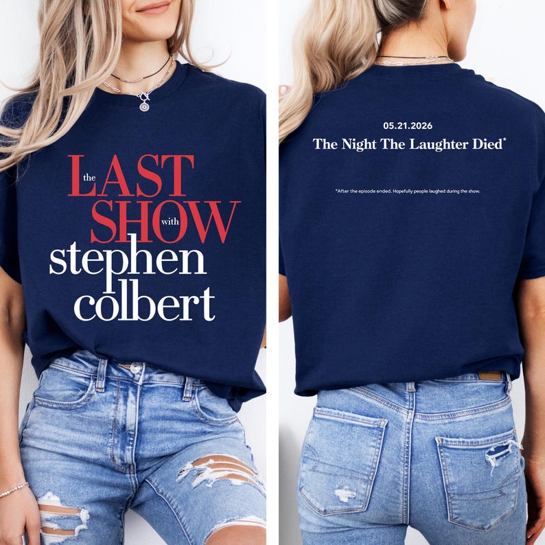 

2026 Summer Fashion Trendy Tee Men Women Vintage Top The Last Show With Stephen Colbert 2026 Shirt - TV Show Graphic Tee S