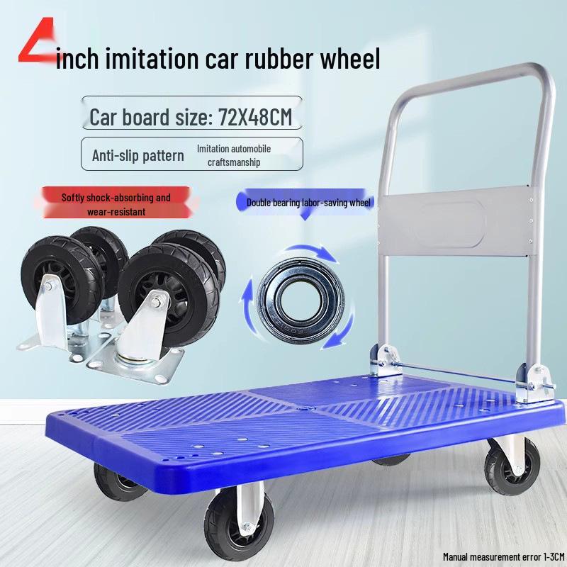 Portable Folding Flatbed Hand Cart for Shopping and Transport