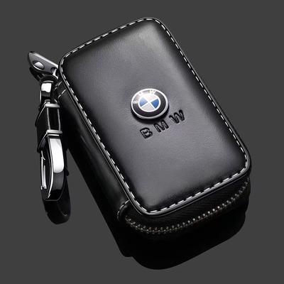 Car Sticker Leather Car Key Case Protection Auto Key Bag Key Chain Cover for BMW E46 E90 E60 F30 F10 G30 G20 G32 X1 X2 Accessory GTV53
