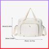 Bear/Flower Quilted Utility Tote Bag Multifunctional Travel Diaper Tote Adjustable Strap Crossbody Maternity Bag Diaper Handbag