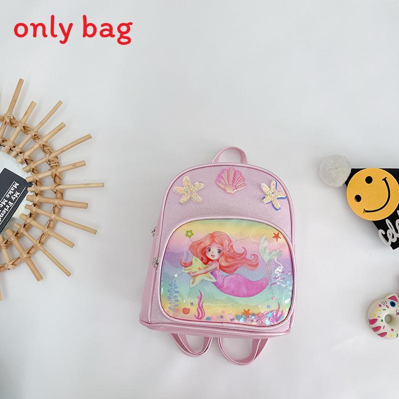

Starfish Cute Shell Decoration Mermaid Cartoon Pattern Children Backpack Pink