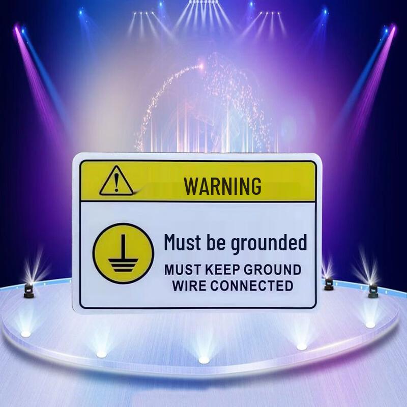 WEZHO PVC Mechanical Equipment Grounding Sign