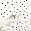 1pc Black Heart Wall Decals - Self-Adhesive Vinyl Heart-Shaped Stickers for Romantic Home Decor for Bedroom, Living Room, or Valentine's Day Wall Art