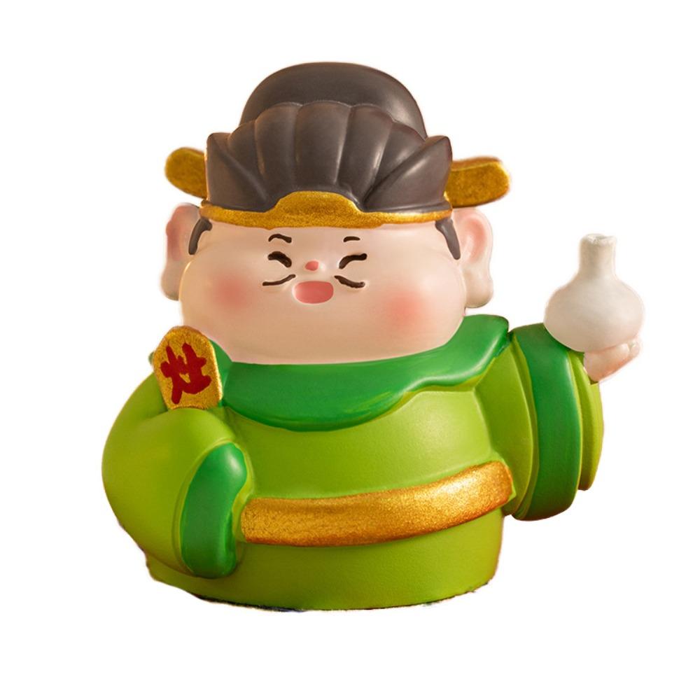 Resin Desktop Ornament Cartoon Desktop Trinkets Miniature Figure Lucky God Figurine  Bedroom