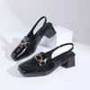 Fashion Retro Women Sandals Fashion Low-heeled Shoes Comfortable Suede Office Ladies Shoes High Quality Slip On Woman Flat Sandals