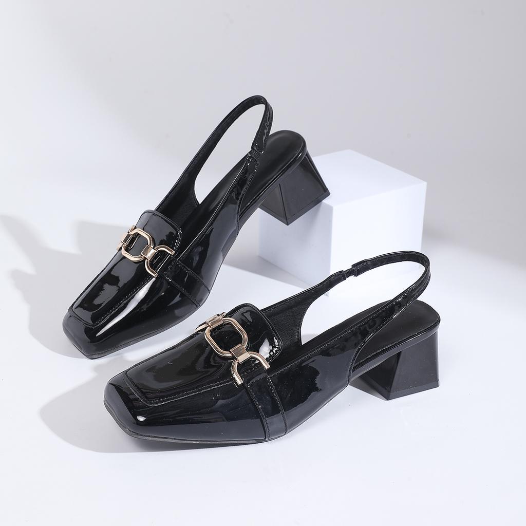 Fashion Retro Women Sandals Fashion Low-heeled Shoes Comfortable Suede Office Ladies Shoes High Quality Slip On Woman Flat Sandals