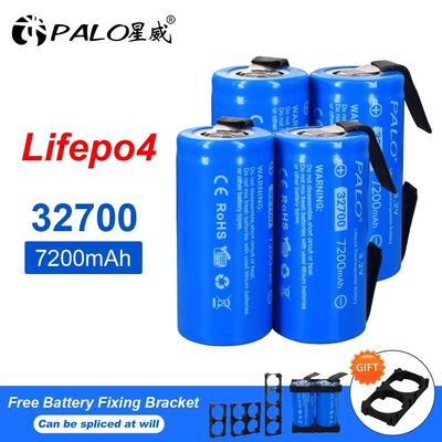 PALO 3,2 V 32700 LiFePO4-Akku, 7200 mAh-Akkus, wiederaufladbare Akkus, Entladung maximal 55 A, Hochleistungsakku