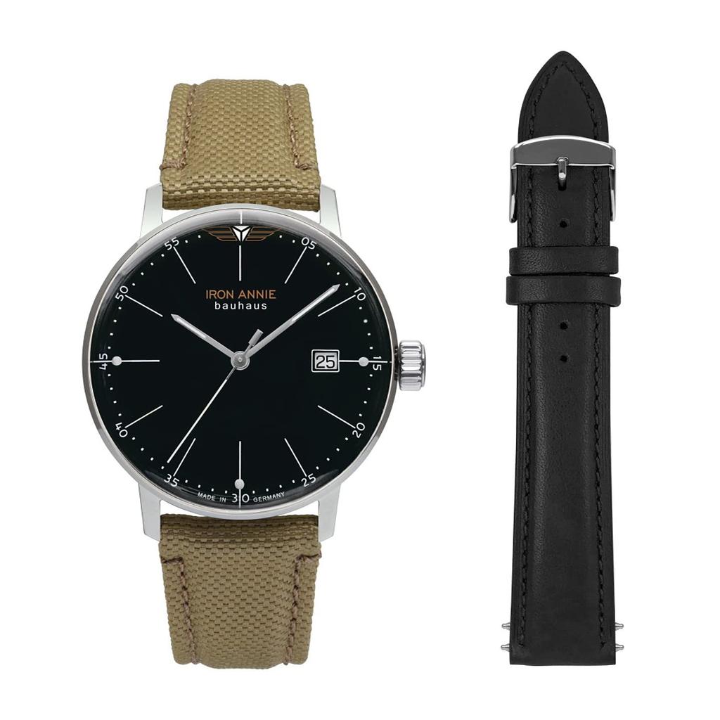 Iron Annie Aviator Watch, Amazon.co.jp Exclusive Model, BAUHAUS 5034-2QZ, Men's, Beige