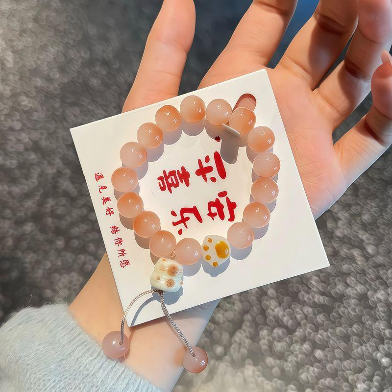 

Национальный Модный Браслет с Кошкой Удачи Женский Браслет-Пластина, Огибающий Палец, Мягкий Браслет-Ручка, Маленький, Выглядящий Дорого, Парный, для Подруг, Ювелирное Украшение на Руку