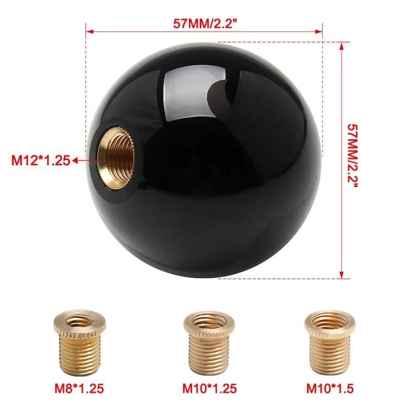 Black 8 Eight Pool Billiard Ball Gear Shift Knob W/ Adapter Universal Vehicle AT/MT Shifter Lever Head