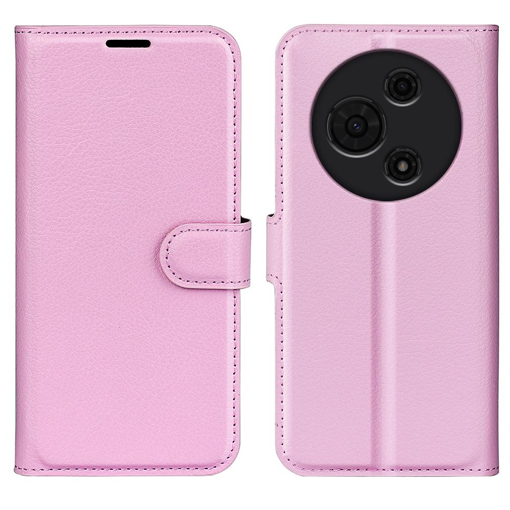 For TCL 605 4G Case Litchi Texture Shockproof Leather Wallet Phone Cover