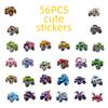 56 Wild Monster Truck Stickers Domineering Giant Tires Colorful Appearance Trendy Play Style Personality Decoration