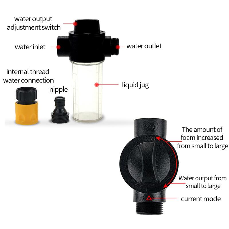 High Pressure Water Gun For Car Washing Garden Watering Hose Nozzle Sprinkler Foam Jug Water Faucet Joint Quick Connector
