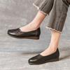 Spring New Embroidered Beef Tendon Sole Foot Cover Casual and Comfortable Shallow Mouth Mother Single Shoes Genuine Leather Soft Sole Grandma Shoes