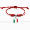 Red Bracelet Trendy With Timeless Gem European Country Flags Unisex Material Mixed