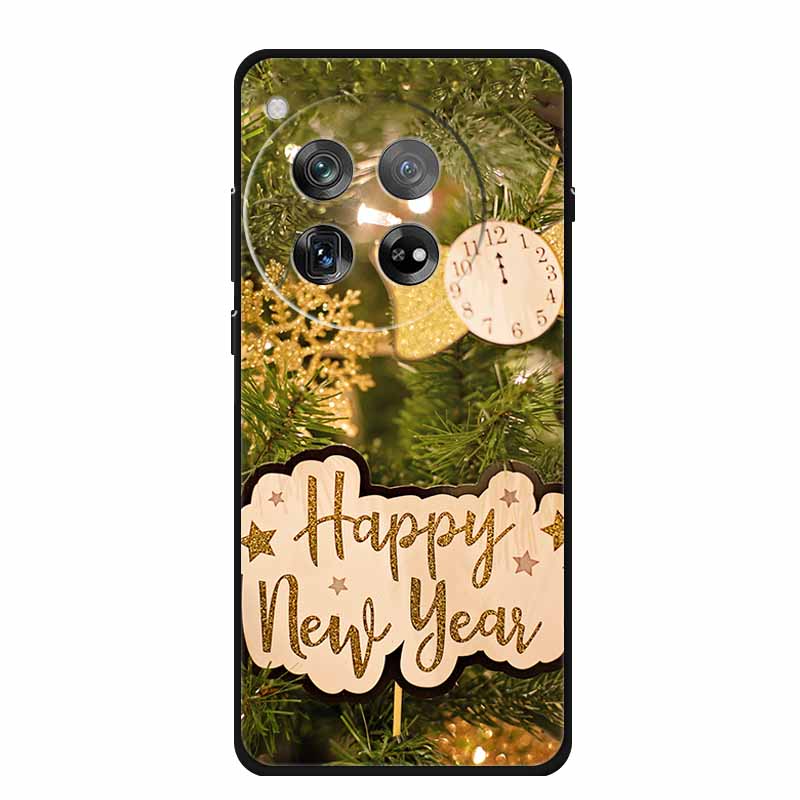 Christmas Phone Cases For Oneplus 12 12R 13 Case Black TPU Silicone For OnePlus 13 5G TPU Protective Soft Cover 1+12 1+12R 1+13