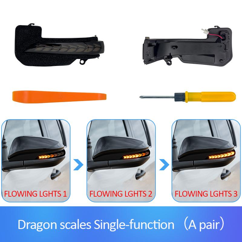2PCS LED Dynamic Turn Signal Side Rearview Mirror Indicator Blinker Light for Toyota Hilux AN120 AN130 Fortuner 2016-2021Upgrade