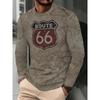 Herbst Rundhals Modisch Vielseitig Freizeit Streifen 3D Langarm T-Shirt Herren Mode Komfort Locker Sport Großes T-Shirt