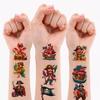 63pcs Temporary Tattoo Pirate Stickers Cartoon Treasure Illustrations Pirate Tattoos Waterproof Long-lasting Body Stickers For