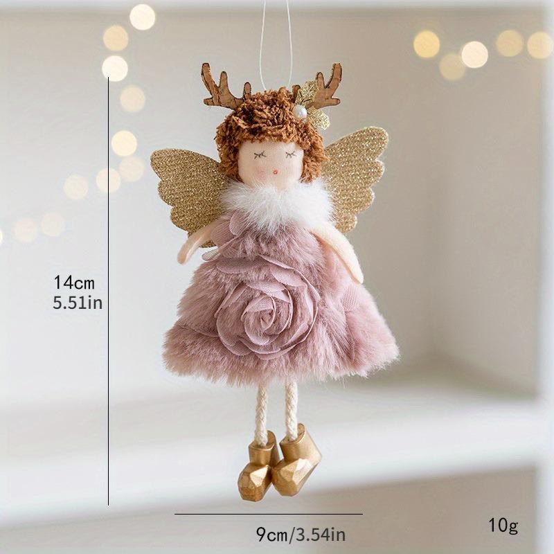New Christmas Plush Angel Doll Pendant Ornaments Xmas Tree Hanging Decorations For Home Festive Party Decor 2025 New Year Gifts