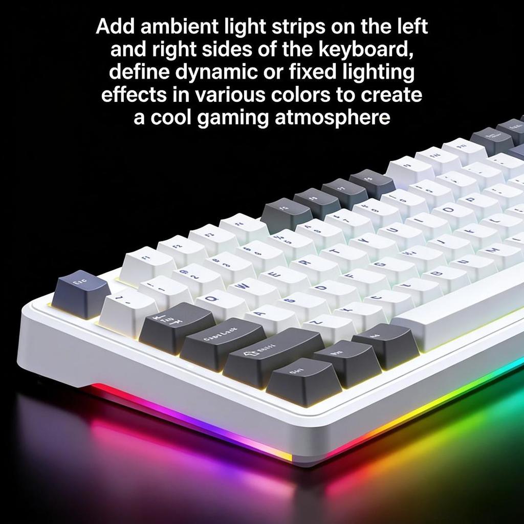 Bluetooth And Wired Mechanical Keyboard, Hot-Swappable Gasket Keyboard, Space Odyssey Astral Gold Switch