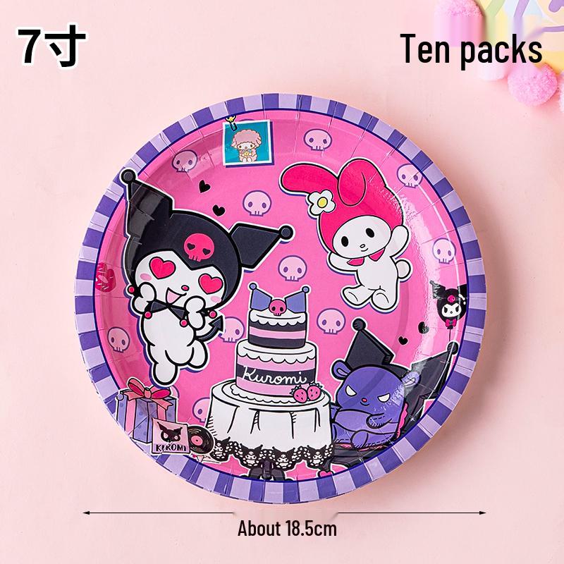 Disposable Party Supplies Set: Paper Plates and Cups for Birthdays and Weddings